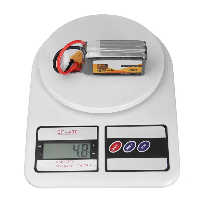 Rechargeable Lipo Battery ZOP Power 11.1V 1800mAh 65C 3S Lipo Battery w/ XT60 Plug for RC FPV Racer Drone RC Quadcopter RC Parts
Rechargeable Lipo Battery ZOP Power 11.1V 1800mAh 65C 3S Lipo Battery w/ XT60 Plug for RC FPV Racer Drone RC Quadcopter RC Parts