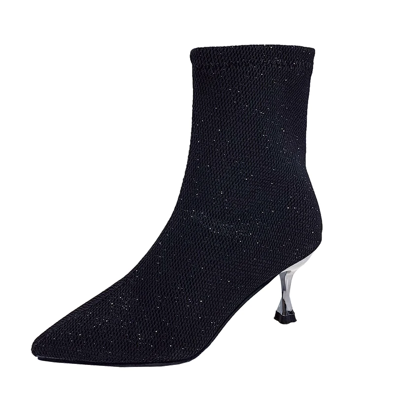 Women High Heel Booties Fashion Female High-Heeled Boots Young Ladies Fashion Booties 6.5cm Heel Sequin Cloth Boots
Women High Heel Booties Fashion Female High-Heeled Boots Young Ladies Fashion Booties 6.5cm Heel Sequin Cloth Boots