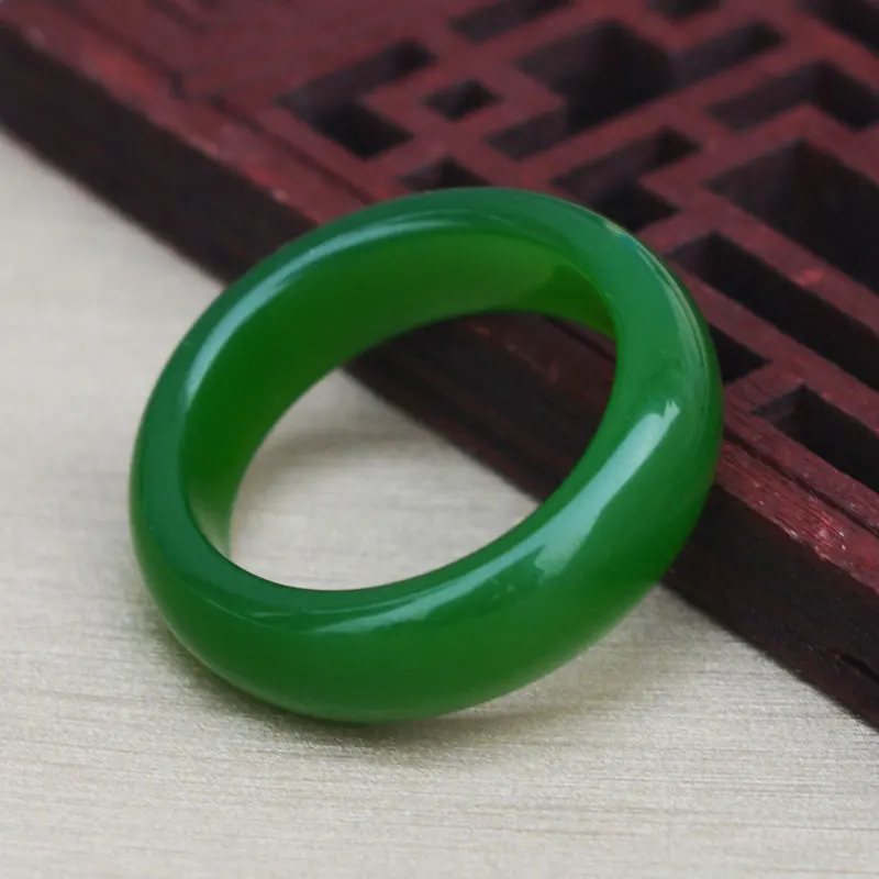 Прямая поставка Женское кольцо зеленые нефритовые кольца из натуральной яшмы