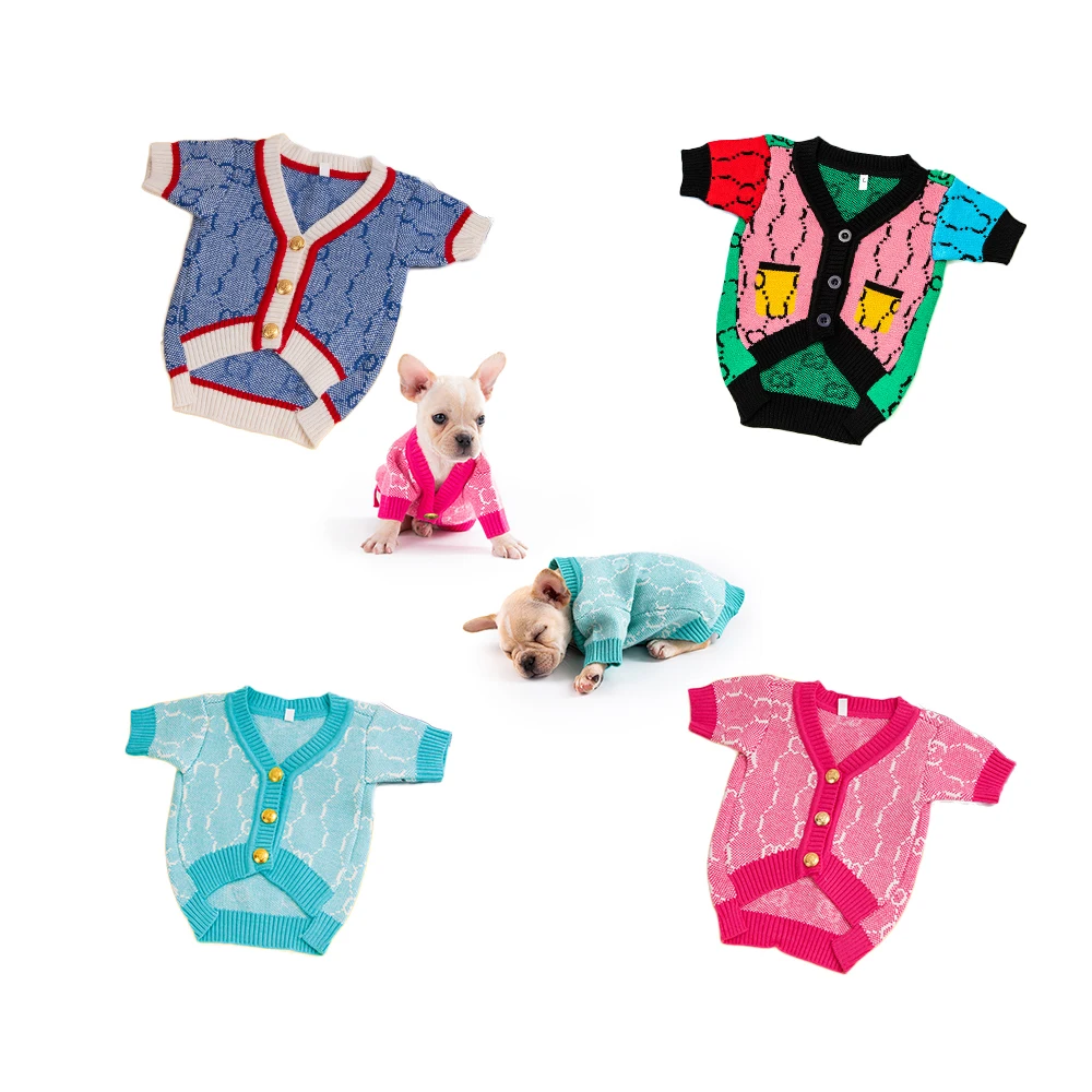 Fashion Dog Cardigan Swaeater Xs-2xl Small Medium Puppy Brand Icon Tide Luxury Designer Pet Warm Clothes L0013 
Fashion Dog Cardigan Swaeater Xs-2xl Small Medium Puppy Brand Icon Tide Luxury Designer Pet Warm Clothes L0013