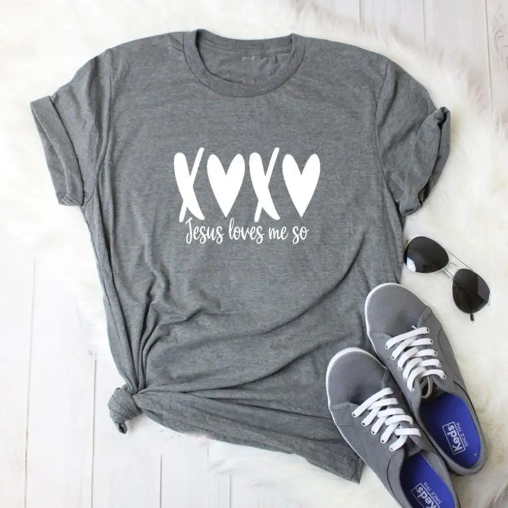 Christian Valentines Day Shirt XOXO Jesus love me women fashion cotton casual vintage tees young hipster religion cute tops-L833
Christian Valentines Day Shirt XOXO Jesus love me women fashion cotton casual vintage tees young hipster religion cute tops-L833