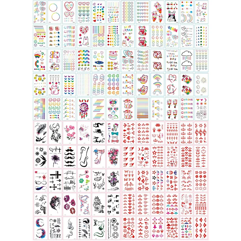 20pcs Fake Tattoo Sticker on the Body Temporary Woman Waterproof Random Style Girl Art Temporal Tattoos | Красота и здоровье