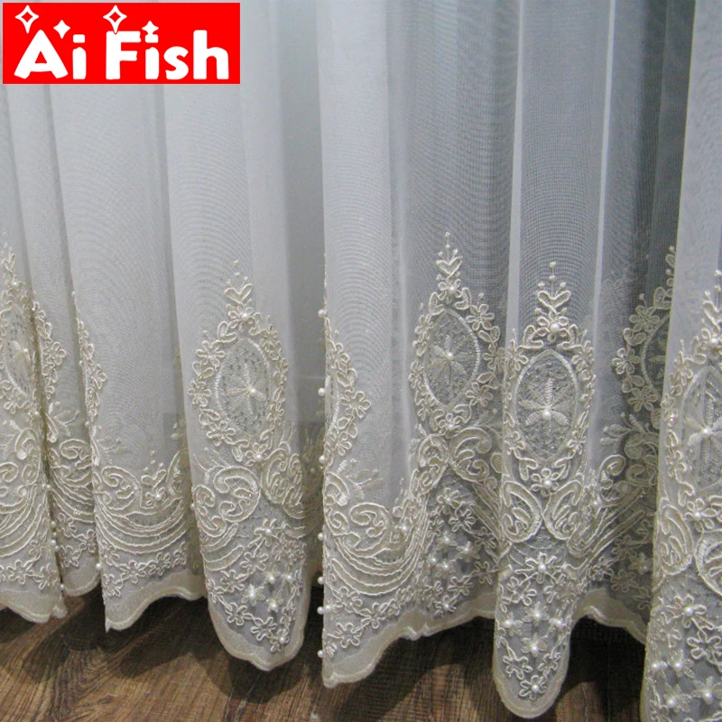 Light Luxury White Pearl Embroidered Refined Relief Tulle Curtains For Bedroom Girl Princess Style European Lace Drapes ZH485#4
Light Luxury White Pearl Embroidered Refined Relief Tulle Curtains For Bedroom Girl Princess Style European Lace Drapes ZH485#4