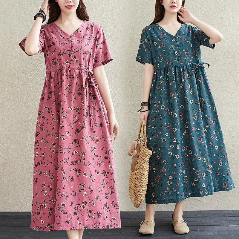 Новинка лета 2020, художественное ретро платье из хлопка и льна с цветочным рисунком, прикрывающее живот, прикрывающее фигуру, широкое, длинно...
Новинка лета 2020, художественное ретро платье из хлопка и льна с цветочным рисунком, прикрывающее живот, прикрывающее фигуру, широкое, длинно...