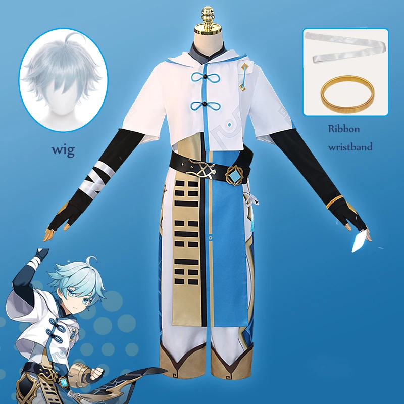 Halloween Party Costumes for Men Game Genshin Impact Chongyun Cosplay Costume Anime Cosplay Chong Yun Wig Uniform Outfit
Halloween Party Costumes for Men Game Genshin Impact Chongyun Cosplay Costume Anime Cosplay Chong Yun Wig Uniform Outfit