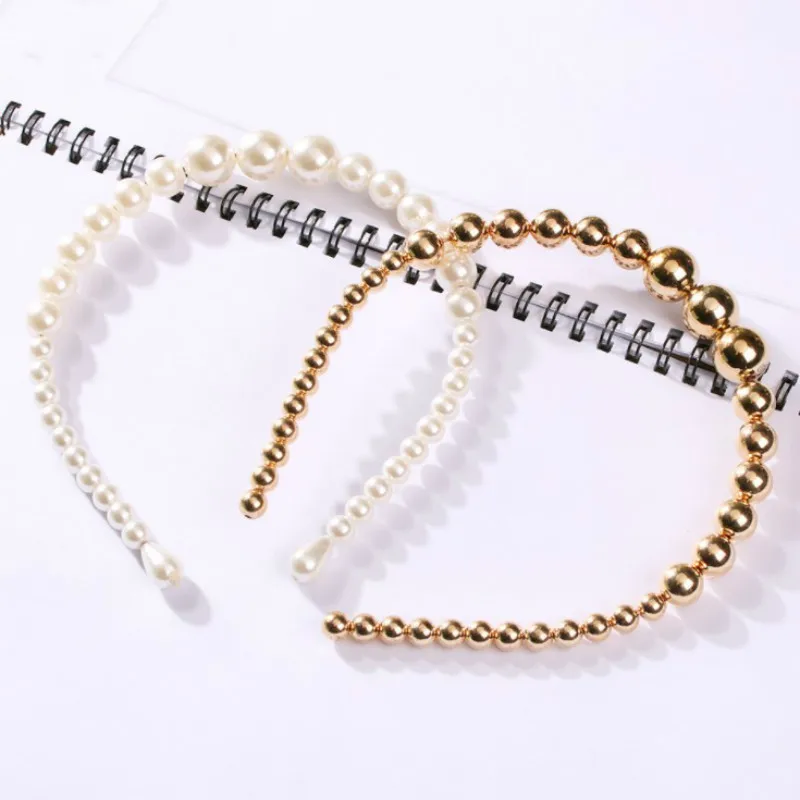 Fashion European Retro Palace Metallic Headband Women Girls Imitation Pearls Luxury Big Pearl Headband Wedding Jewelry Headwear
Fashion European Retro Palace Metallic Headband Women Girls Imitation Pearls Luxury Big Pearl Headband Wedding Jewelry Headwear
