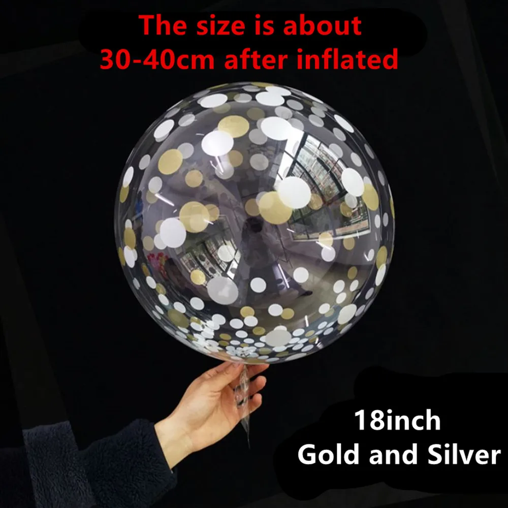 5Pcs 18inch Transparent Bobo Bubble Balloons Multi Confetti Balloon Wedding Birthday Party Decorations Air Baloons Globes
5Pcs 18inch Transparent Bobo Bubble Balloons Multi Confetti Balloon Wedding Birthday Party Decorations Air Baloons Globes