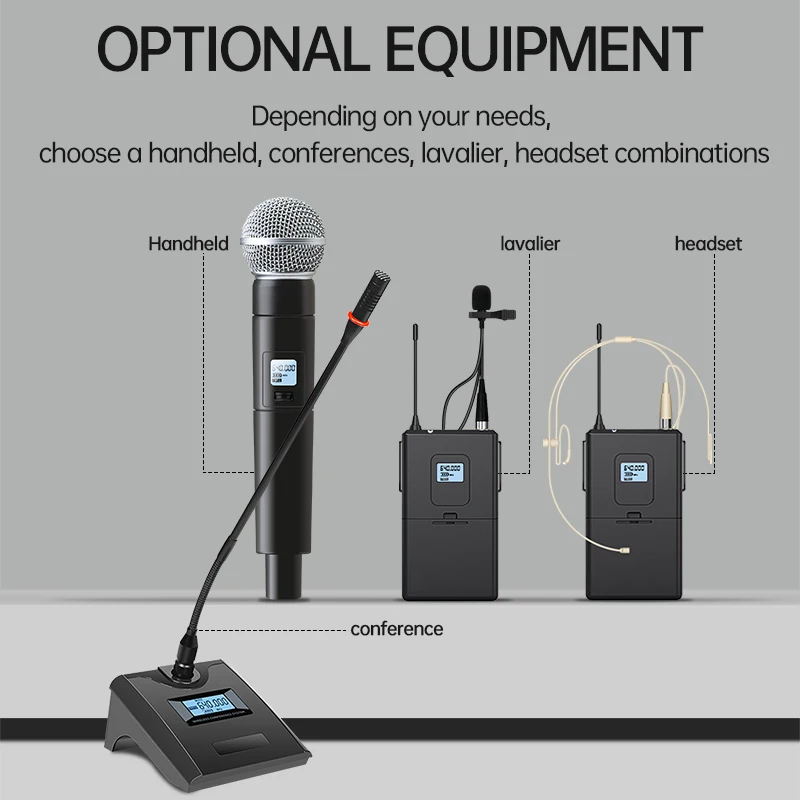 Профессиональная 8-канальная Беспроводная микрофонная система UHF, аксессуары для передатчика 
Профессиональная 8-канальная Беспроводная микрофонная система UHF, аксессуары для передатчика