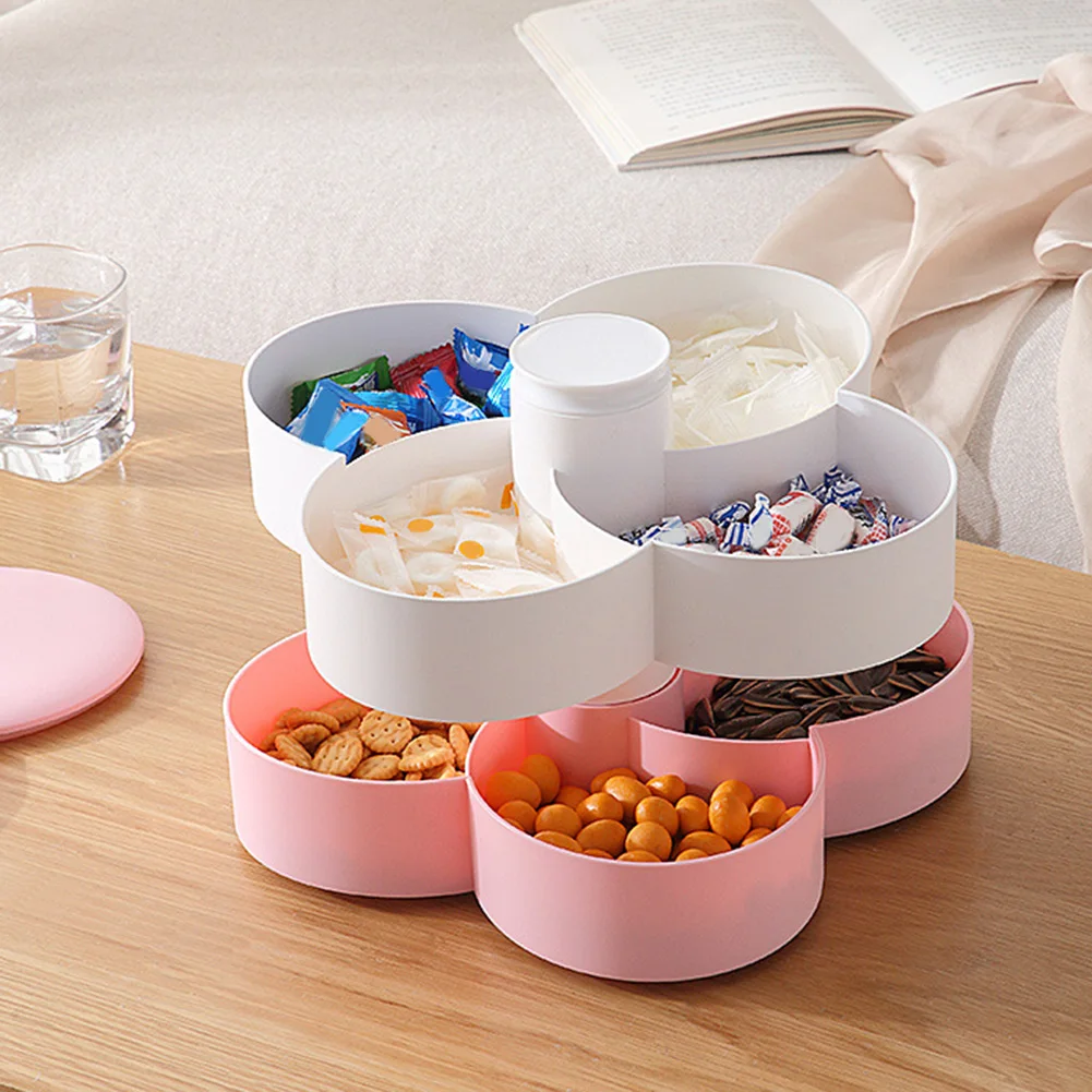 Flower Type Rotating Candy Box Plastic Snack Storage Tray Family Snacks Partition Box Party Wedding Candy Tray @LS
Flower Type Rotating Candy Box Plastic Snack Storage Tray Family Snacks Partition Box Party Wedding Candy Tray @LS