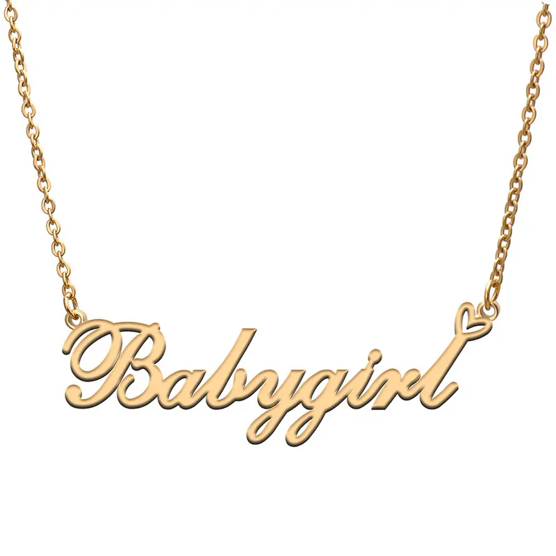 Love Heart Babygail Name Necklace for Women Stainless Steel Gold & Silver Nameplate Pendant Femme Mother Child Girls Gift
Love Heart Babygail Name Necklace for Women Stainless Steel Gold & Silver Nameplate Pendant Femme Mother Child Girls Gift