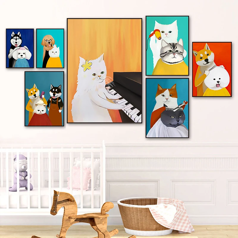 Cartoon Cute Cat Modern Posters Funny Dog Haircut Prints Canvas Painting Wall Picture For Living Room Kid's Bedroom Home Decor
Cartoon Cute Cat Modern Posters Funny Dog Haircut Prints Canvas Painting Wall Picture For Living Room Kid's Bedroom Home Decor