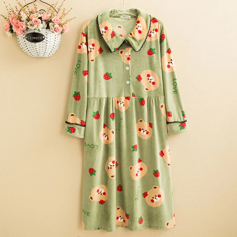 winter women fleece warm thick Pajamas home sleepwear sleepdress large size 6XL long Pijamas homewear cartoon bear blue floral
winter women fleece warm thick Pajamas home sleepwear sleepdress large size 6XL long Pijamas homewear cartoon bear blue floral