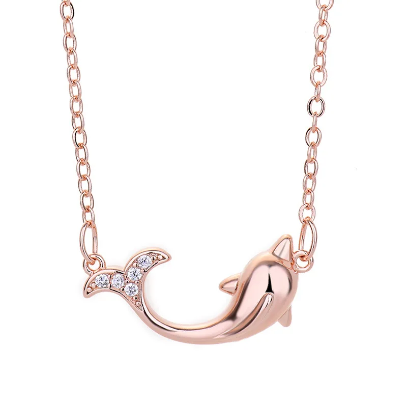 FENGLl Korean Dolphin Pendant Necklace For Women Boho CZ Zircon Fish Necklace Glamour Choker Collar Party Gift
FENGLl Korean Dolphin Pendant Necklace For Women Boho CZ Zircon Fish Necklace Glamour Choker Collar Party Gift