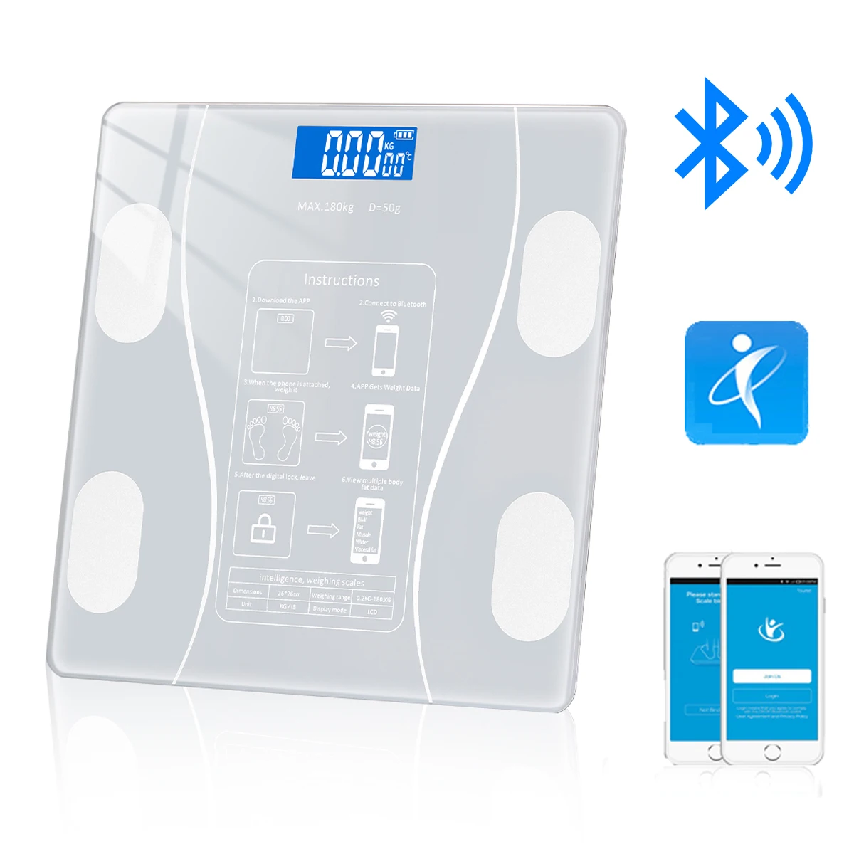 Bathroom Scale Smart Electric Floor Scales Body Weight With Digital Screen For Home And Wireless Bluetooth App USB Or Battery
Bathroom Scale Smart Electric Floor Scales Body Weight With Digital Screen For Home And Wireless Bluetooth App USB Or Battery