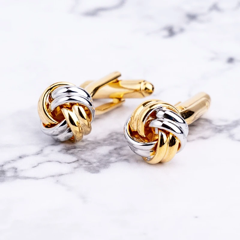 

Metal Knot Cufflinks For Men's Shirt Fashion French Style Cuff Buttons Twist Jewelry Wholesale&Retail