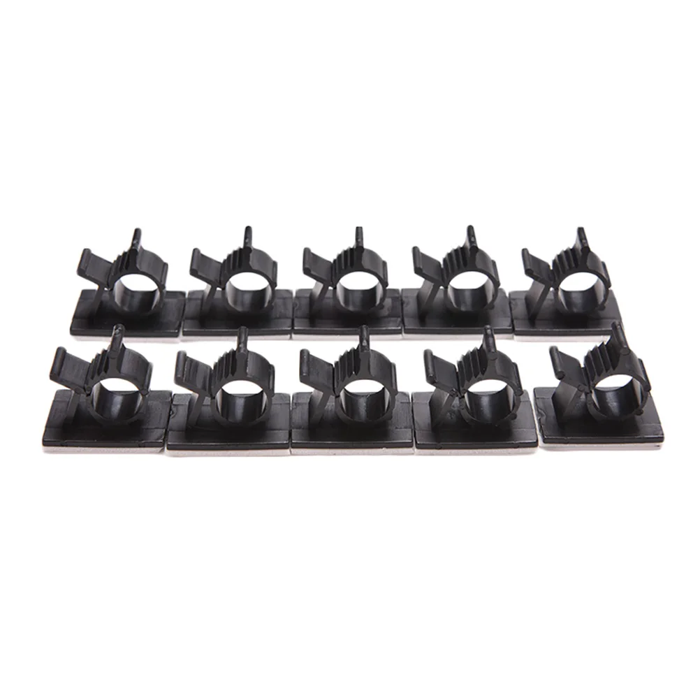 Black 10 Pcs Adhesive Backed Nylon Wire Adjustable Cable Clips Clamps 13mm
Black 10 Pcs Adhesive Backed Nylon Wire Adjustable Cable Clips Clamps 13mm