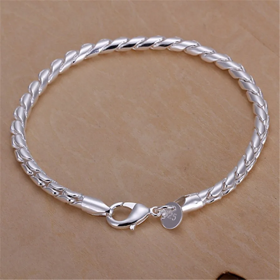 Wholesale men women Rope chain 925 Stamp silver solid bracelets wedding gift party fashion jewelry Christmas gifts 20cm 8inch
Wholesale men women Rope chain 925 Stamp silver solid bracelets wedding gift party fashion jewelry Christmas gifts 20cm 8inch