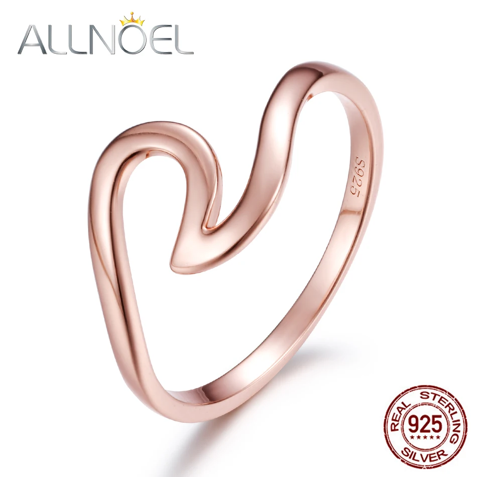 ALLNOEL 100% Solid 925 Sterling Silver Wave Ring S925 Mark White Gold Rose Gold 2 Color Plated Real Fine Jewelry Classic Rings
ALLNOEL 100% Solid 925 Sterling Silver Wave Ring S925 Mark White Gold Rose Gold 2 Color Plated Real Fine Jewelry Classic Rings