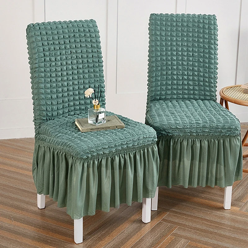 Seersucker Skirt Chair Cover for Home Wedding Banquet Party Hotel Solid Color Elastic Seat Cover Stretch Dustproof Chair Case
Seersucker Skirt Chair Cover for Home Wedding Banquet Party Hotel Solid Color Elastic Seat Cover Stretch Dustproof Chair Case