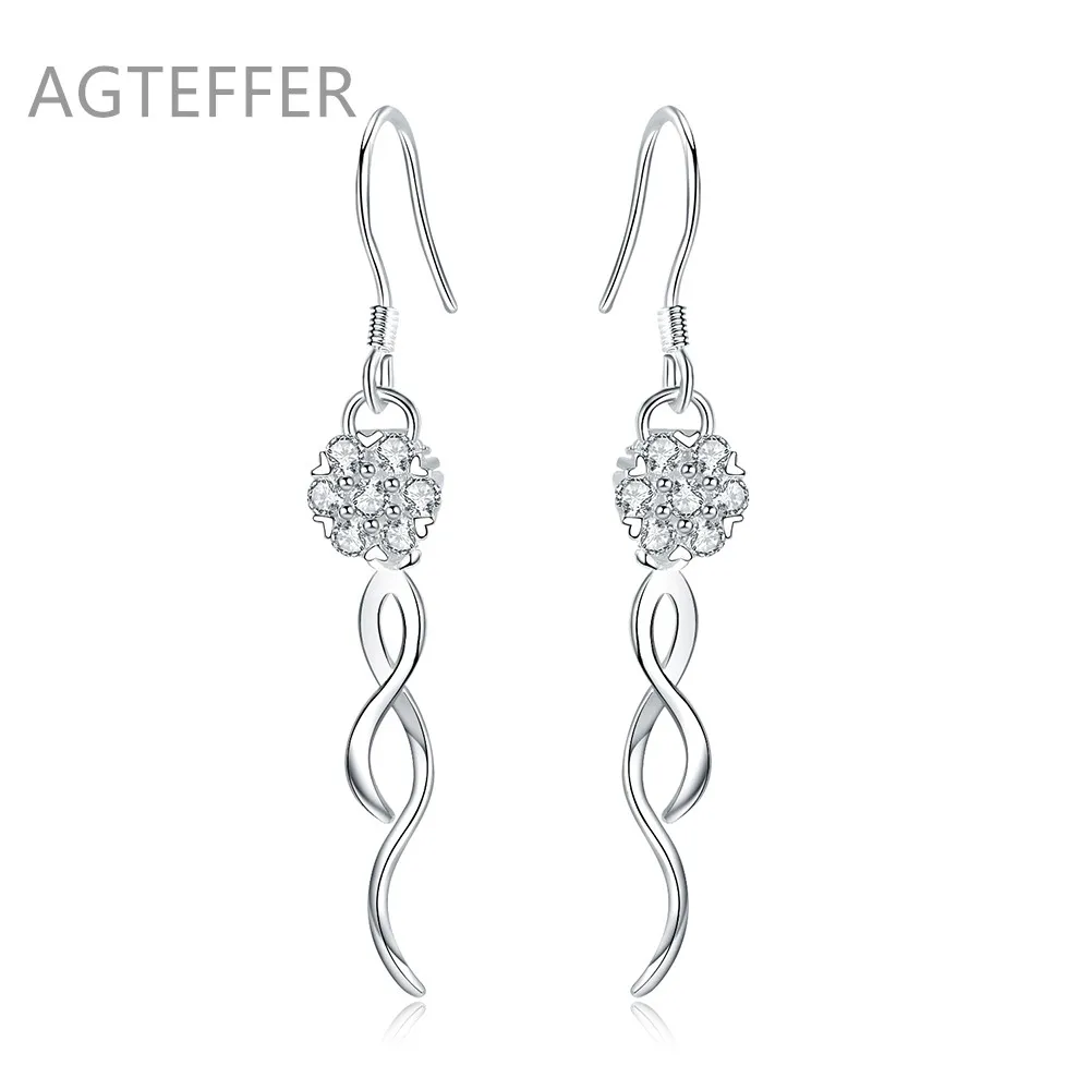 AGTEFFER 925 Sterling Silver Round Ball 8mm Zircon Drop Earring For Women Lady Wedding Engagement Party Fashion Jewelry
AGTEFFER 925 Sterling Silver Round Ball 8mm Zircon Drop Earring For Women Lady Wedding Engagement Party Fashion Jewelry