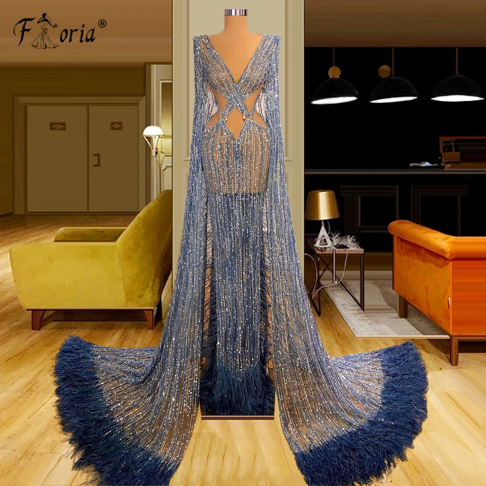 2 Designs Luxury Feathers Mermaid Evening Dresses Illusion Full Beads Couture Celebrity Dress Prom Dubai Party Gowns Long Robes
2 Designs Luxury Feathers Mermaid Evening Dresses Illusion Full Beads Couture Celebrity Dress Prom Dubai Party Gowns Long Robes