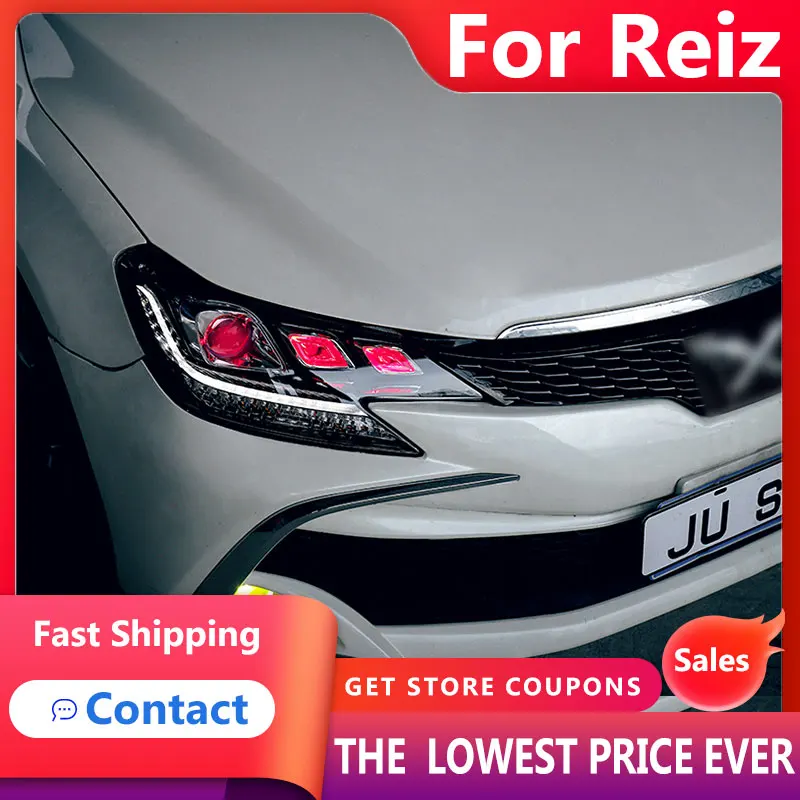 HANA For Toyota Reiz Mark X Headlight 2013-2017 MarkX LED daytime running light turning to LED double light lens headlights
HANA For Toyota Reiz Mark X Headlight 2013-2017 MarkX LED daytime running light turning to LED double light lens headlights