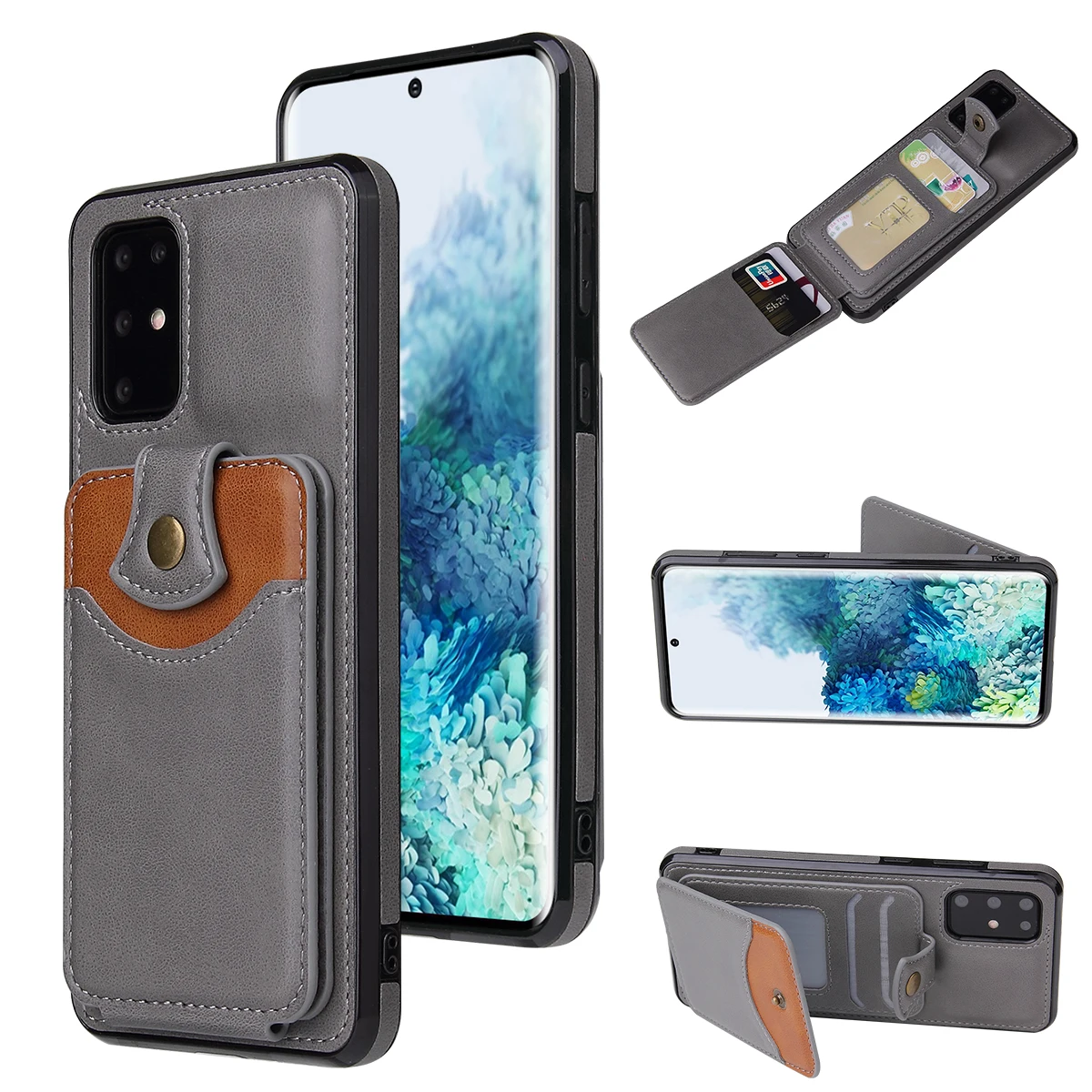 Gray Leather Magnetic Card Wallet Phone Case For Women Men Samsung Galaxy Note10 S10 20 21 ultra Plus FE A12 A52 A72 5G A32 4G
Gray Leather Magnetic Card Wallet Phone Case For Women Men Samsung Galaxy Note10 S10 20 21 ultra Plus FE A12 A52 A72 5G A32 4G