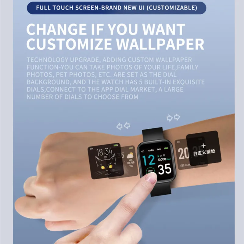 2021 Full touch Smartwatch Sport Watch Heart Rate Blood Pressure Fitness Tracke Smart Watch for Men Women Smartwatch
2021 Full touch Smartwatch Sport Watch Heart Rate Blood Pressure Fitness Tracke Smart Watch for Men Women Smartwatch