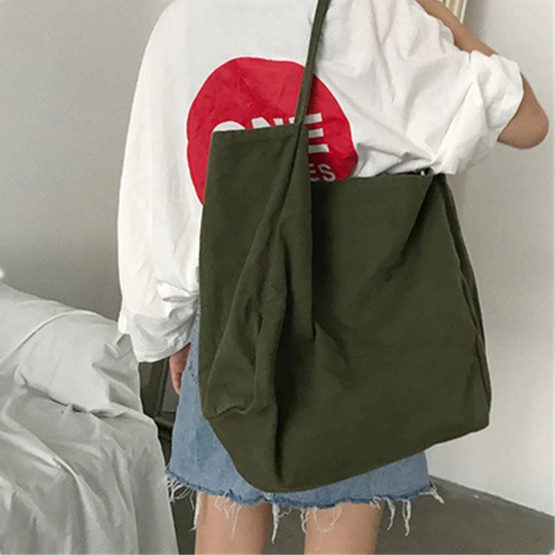 JIAOO Woman canvas Shoulder Bag Reusable Shopping Bags Tote Female Handbag High Capacity Women Casual Solid Color Shoulder Bag
JIAOO Woman canvas Shoulder Bag Reusable Shopping Bags Tote Female Handbag High Capacity Women Casual Solid Color Shoulder Bag