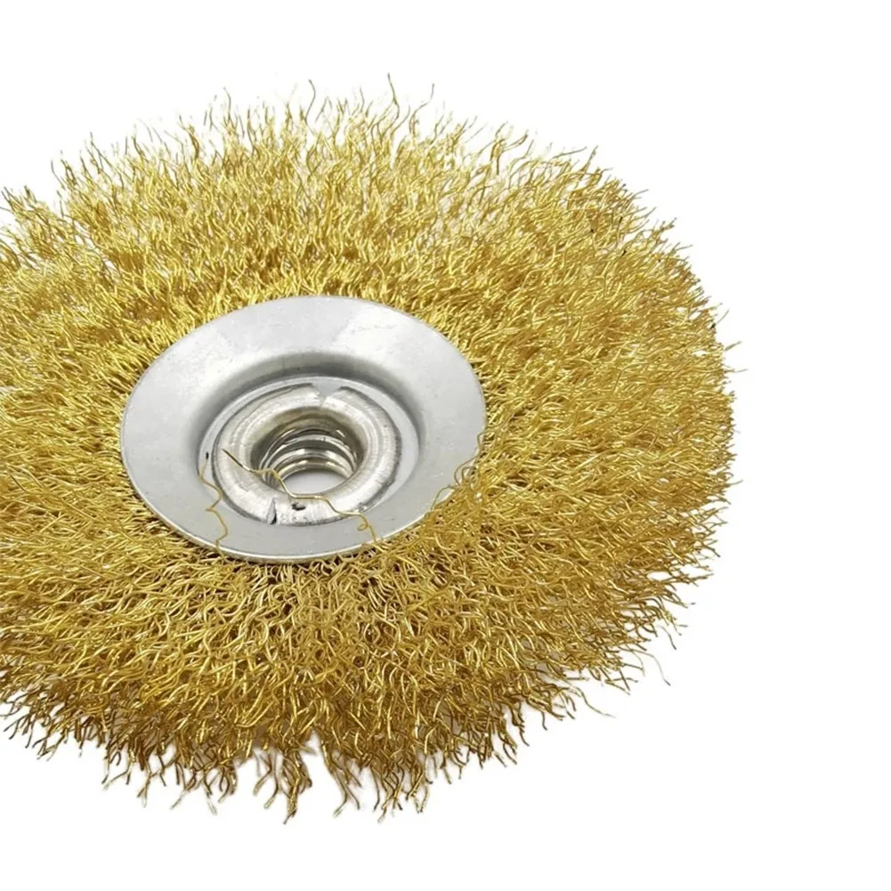4.5\" Wire Bevel Brush 115mm M14 Thread Rotary Steel Copper-plated Wire Brush Bevel Wheel Angle Grinder Buffers
4.5\" Wire Bevel Brush 115mm M14 Thread Rotary Steel Copper-plated Wire Brush Bevel Wheel Angle Grinder Buffers