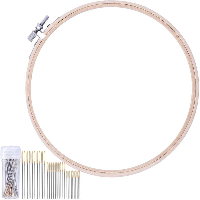 LMDZ 13.38 Inch Bamboo Round Embroidery Hoops Adjustable Bamboo Circle Cross Stitch Hoop Ring with Embroidery Needle Large Eye
LMDZ 13.38 Inch Bamboo Round Embroidery Hoops Adjustable Bamboo Circle Cross Stitch Hoop Ring with Embroidery Needle Large Eye