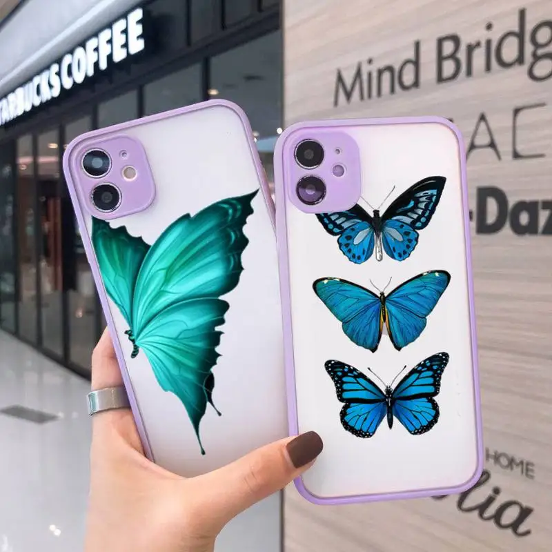 butterfly Phone Case For iPhone 12 11 Mini Pro XR XS Max 7 8 Plus X Matte transparent Purple Back Cover
butterfly Phone Case For iPhone 12 11 Mini Pro XR XS Max 7 8 Plus X Matte transparent Purple Back Cover