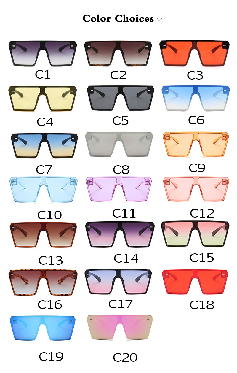 Oversized Square Sunglasses Women 2020 Luxury Brand Fashion Flat Top Red Black Clear Lens One Piece Men Gafas Shade Mirror UV400
Oversized Square Sunglasses Women 2020 Luxury Brand Fashion Flat Top Red Black Clear Lens One Piece Men Gafas Shade Mirror UV400