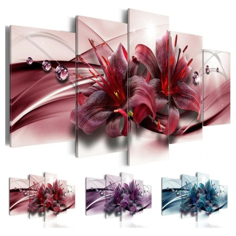 5 pcs Full square/round drills 5d diy diamond mosaic"lily flower"Multi-pictures Combination diamond Embroidery pattern craft art
5 pcs Full square/round drills 5d diy diamond mosaic"lily flower"Multi-pictures Combination diamond Embroidery pattern craft art