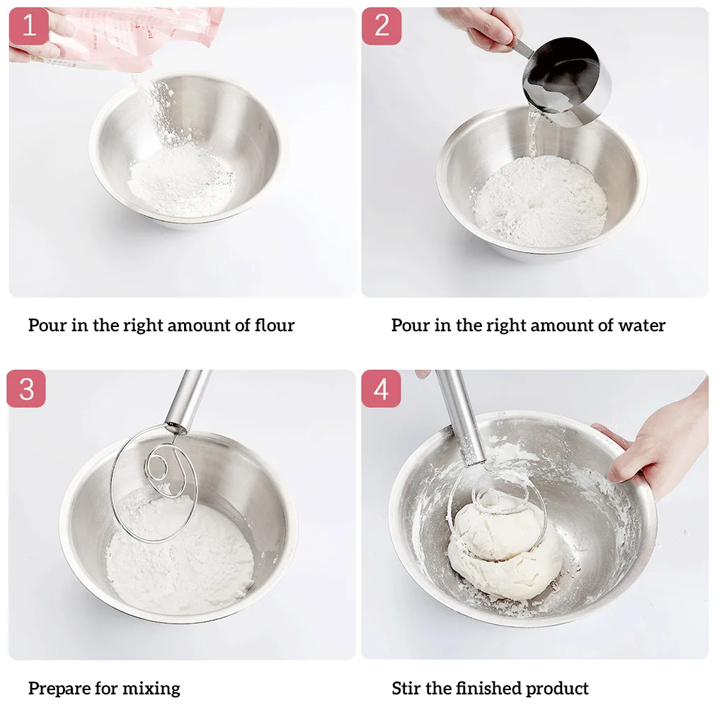 Handheld Dough Mixer Whisk Stainless Steel Manual Bread Mixer Coil Baking Blender Stick Flour Pastry Pizza Kitchen Tools
Handheld Dough Mixer Whisk Stainless Steel Manual Bread Mixer Coil Baking Blender Stick Flour Pastry Pizza Kitchen Tools