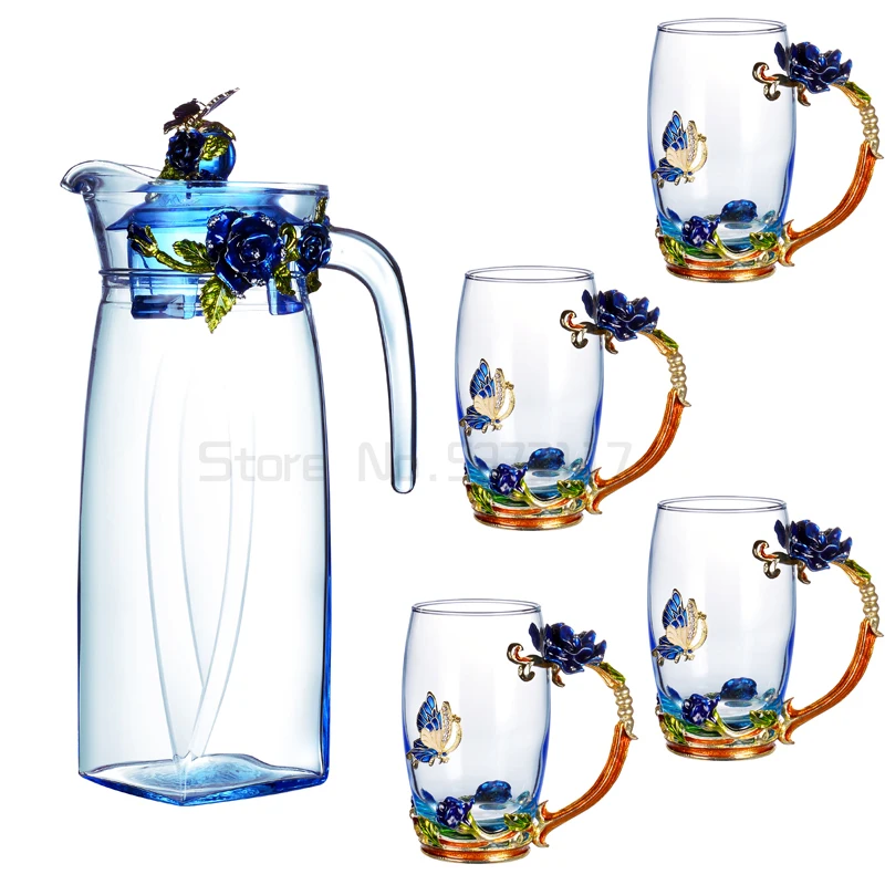 Creative Enamel Coloured Water Cups Flower Tea Cups Fruit Juice Cup Crystal Glass Household Water Bottle Set Gift
Creative Enamel Coloured Water Cups Flower Tea Cups Fruit Juice Cup Crystal Glass Household Water Bottle Set Gift