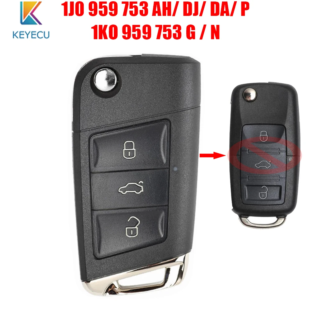 Новый стильный дистанционный ключ Keyecu Golf 7, 3 кнопки для Volkswagen, Skoda, Seat 1J0 959 753 AH / DJ / DA / P, 1KO 959 753 G / N
Новый стильный дистанционный ключ Keyecu Golf 7, 3 кнопки для Volkswagen, Skoda, Seat 1J0 959 753 AH / DJ / DA / P, 1KO 959 753 G / N