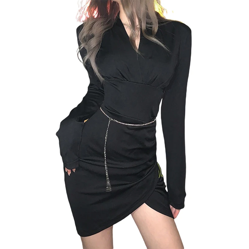 Kayotuas Women Dress Office Ladies Spring Autumn Bag Hip Wrap Sheath Bodycon Pleated V-Neck Solid Black Clubwear
Kayotuas Women Dress Office Ladies Spring Autumn Bag Hip Wrap Sheath Bodycon Pleated V-Neck Solid Black Clubwear