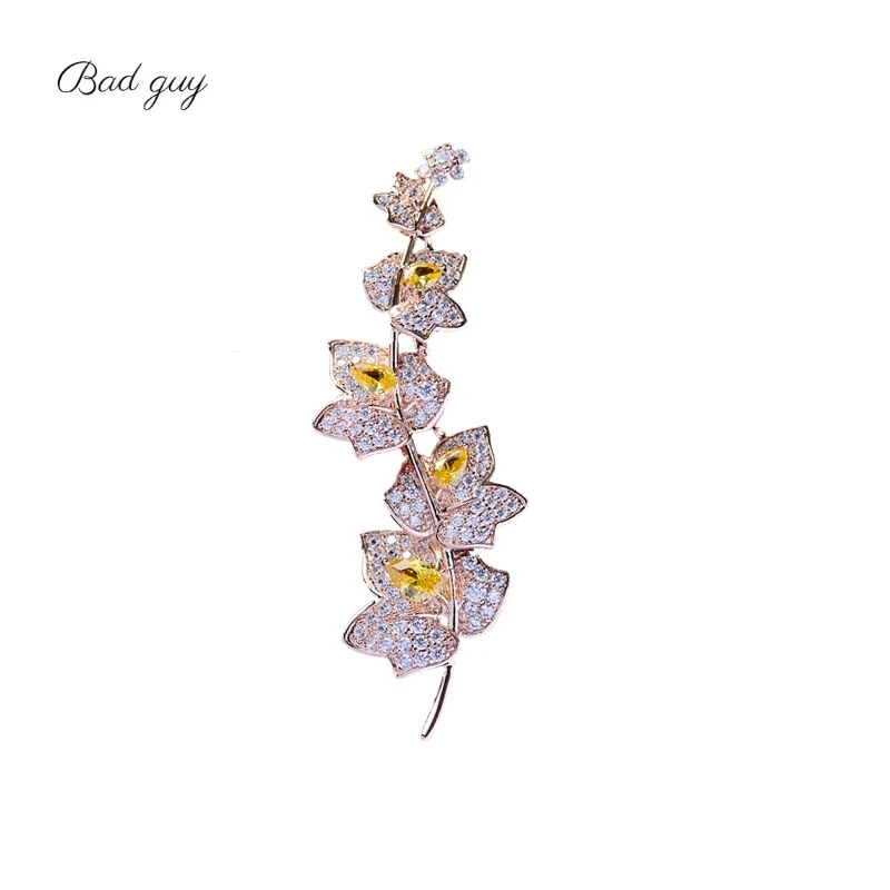 Zircon Brooches for Women's Brooch Pin Leaf Brooch Clothing Decor Pins Metal Kpop Pins Collar Pins Brooches for Women Accessorie
Zircon Brooches for Women's Brooch Pin Leaf Brooch Clothing Decor Pins Metal Kpop Pins Collar Pins Brooches for Women Accessorie