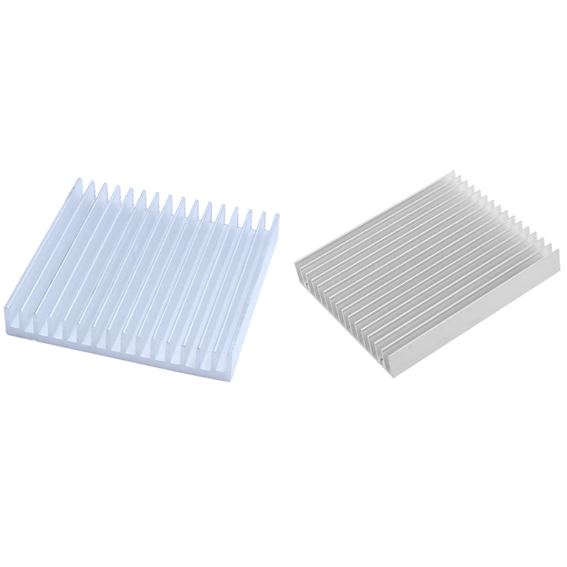 2 Pcs Silver Tone Aluminum Heat Diffuse Heat Sink Cooling Fin, 120X100x18mm & 90 X 90 X 15Mm
2 Pcs Silver Tone Aluminum Heat Diffuse Heat Sink Cooling Fin, 120X100x18mm & 90 X 90 X 15Mm