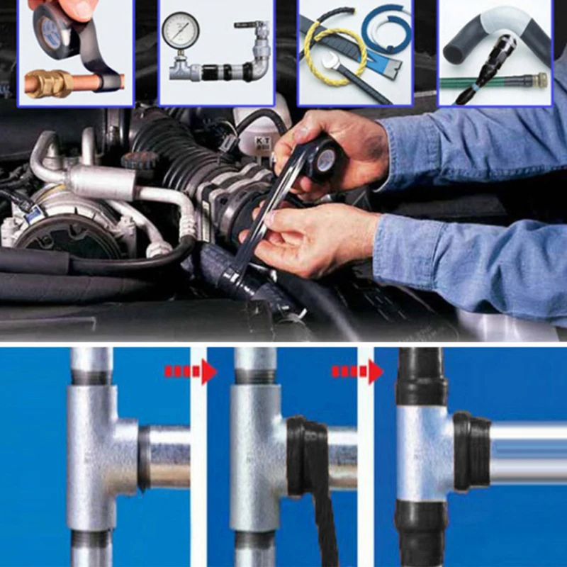 Stop Water Repair Tape High Temperature Waterproof Pipe Leaks Self Sealing Sealers Self Adhesive Outdoor Plumber Super Glue Tape
Stop Water Repair Tape High Temperature Waterproof Pipe Leaks Self Sealing Sealers Self Adhesive Outdoor Plumber Super Glue Tape