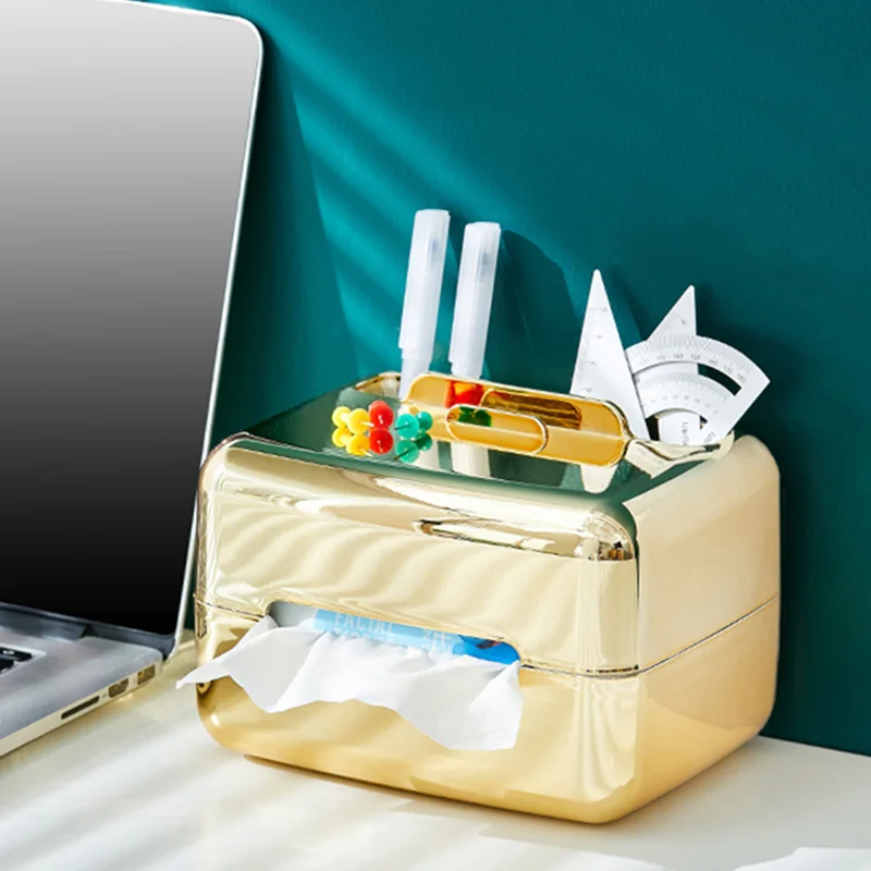 Golden Tissue Holder Plastic Tissue Box Living Room Decoration Desktop Decor Tissue Boxes Removable Home Decoration Accessories
Golden Tissue Holder Plastic Tissue Box Living Room Decoration Desktop Decor Tissue Boxes Removable Home Decoration Accessories