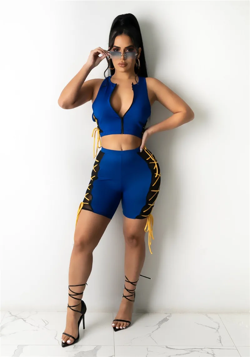 UETEEY Lace Up Bow Slim Two Piece Sets Sleeveless Crop Top Short Set For Women Summer Casual Womens Skinny Two Piece Outfit
UETEEY Lace Up Bow Slim Two Piece Sets Sleeveless Crop Top Short Set For Women Summer Casual Womens Skinny Two Piece Outfit