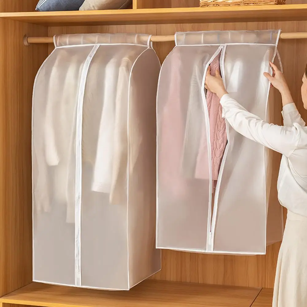 3D Wardrobe Home Clothes Dust Cover Transparent Coat Suit Hanging Storage Bag With Zipper Simple Wardrobe Clothes Organizer Bag 
3D Wardrobe Home Clothes Dust Cover Transparent Coat Suit Hanging Storage Bag With Zipper Simple Wardrobe Clothes Organizer Bag