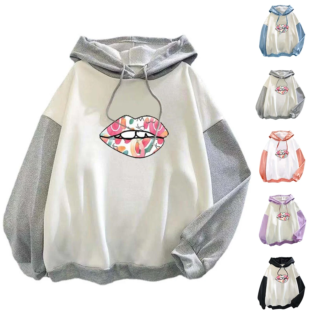 Contrast Patchwork Hoodies Chic Print Spring Autumn Hat Long Sleeve Loose Young Cute Women Casual Fresh Student Hoodies
Contrast Patchwork Hoodies Chic Print Spring Autumn Hat Long Sleeve Loose Young Cute Women Casual Fresh Student Hoodies