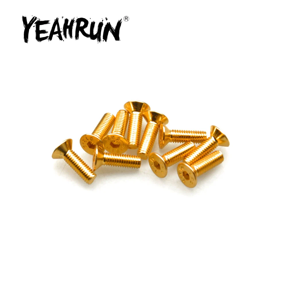 YEAHRUN 10Pcs 6/8/10mm Gilded M3 Hex Socket Flat Head Machine Screws for RC Toy Cars
YEAHRUN 10Pcs 6/8/10mm Gilded M3 Hex Socket Flat Head Machine Screws for RC Toy Cars