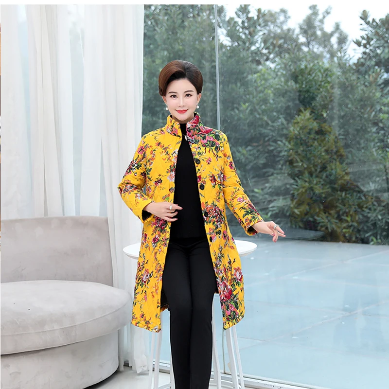 Winter Women's New Cotton Coat Warm Thick Overcoat Large Size Mid-length Mother's Dress Hemp Puilted Feminine Padded Jacket 31 
Winter Women's New Cotton Coat Warm Thick Overcoat Large Size Mid-length Mother's Dress Hemp Puilted Feminine Padded Jacket 31