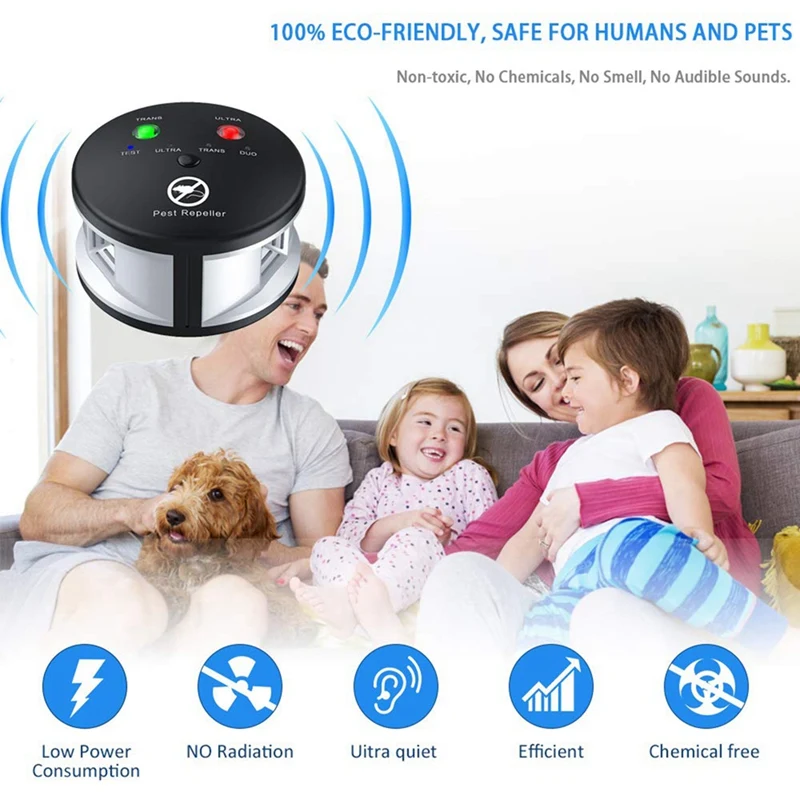 Riple Rodent Repeller, Ultrasonic Pest Repeller, Pressure Wave, Indoor for Mice, Rats, Spiders,360 Degree Eu Plug
Riple Rodent Repeller, Ultrasonic Pest Repeller, Pressure Wave, Indoor for Mice, Rats, Spiders,360 Degree Eu Plug