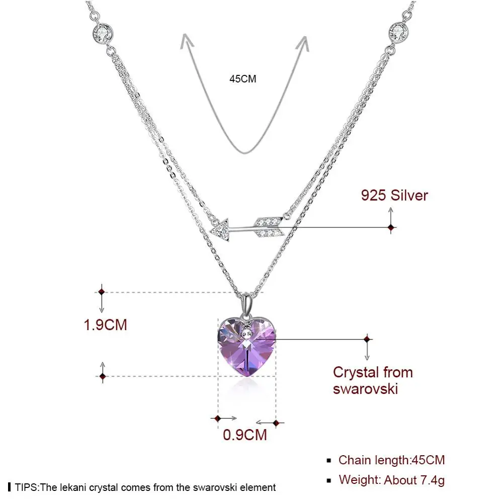 Layer Stars Ocean Heart Set Pendant LEKANI Crystals From Swarovski Necklace 925 Sterling Silver Classic Jewelry Gift
Layer Stars Ocean Heart Set Pendant LEKANI Crystals From Swarovski Necklace 925 Sterling Silver Classic Jewelry Gift