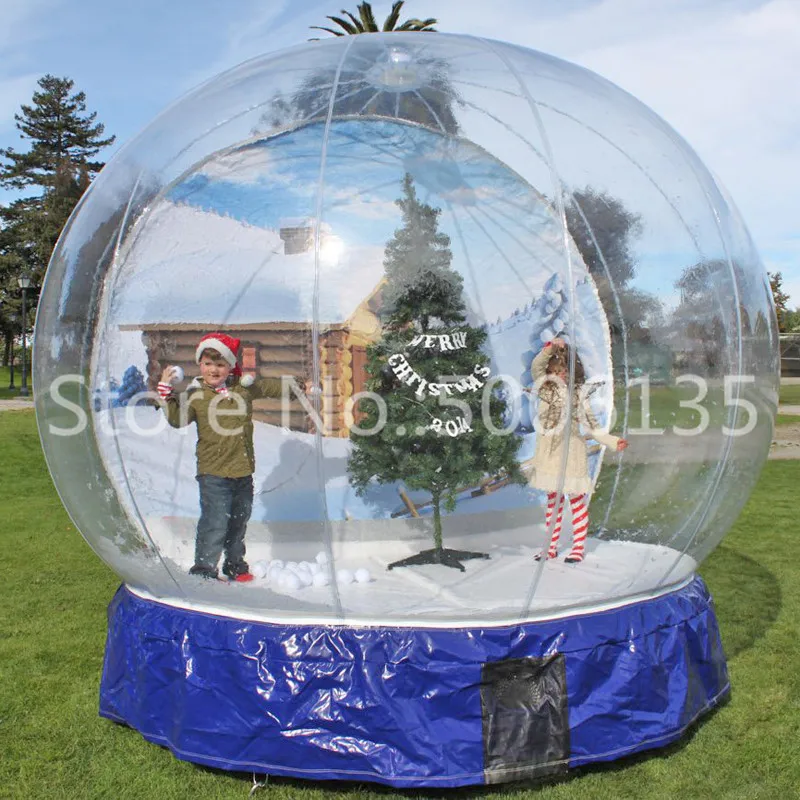 

Бесплатная доставка, бесплатная помпа, рождественские надувные украшения для улицы в виде снежного шара 3 м, надувной человеческий размер, Рождественский снежный шар